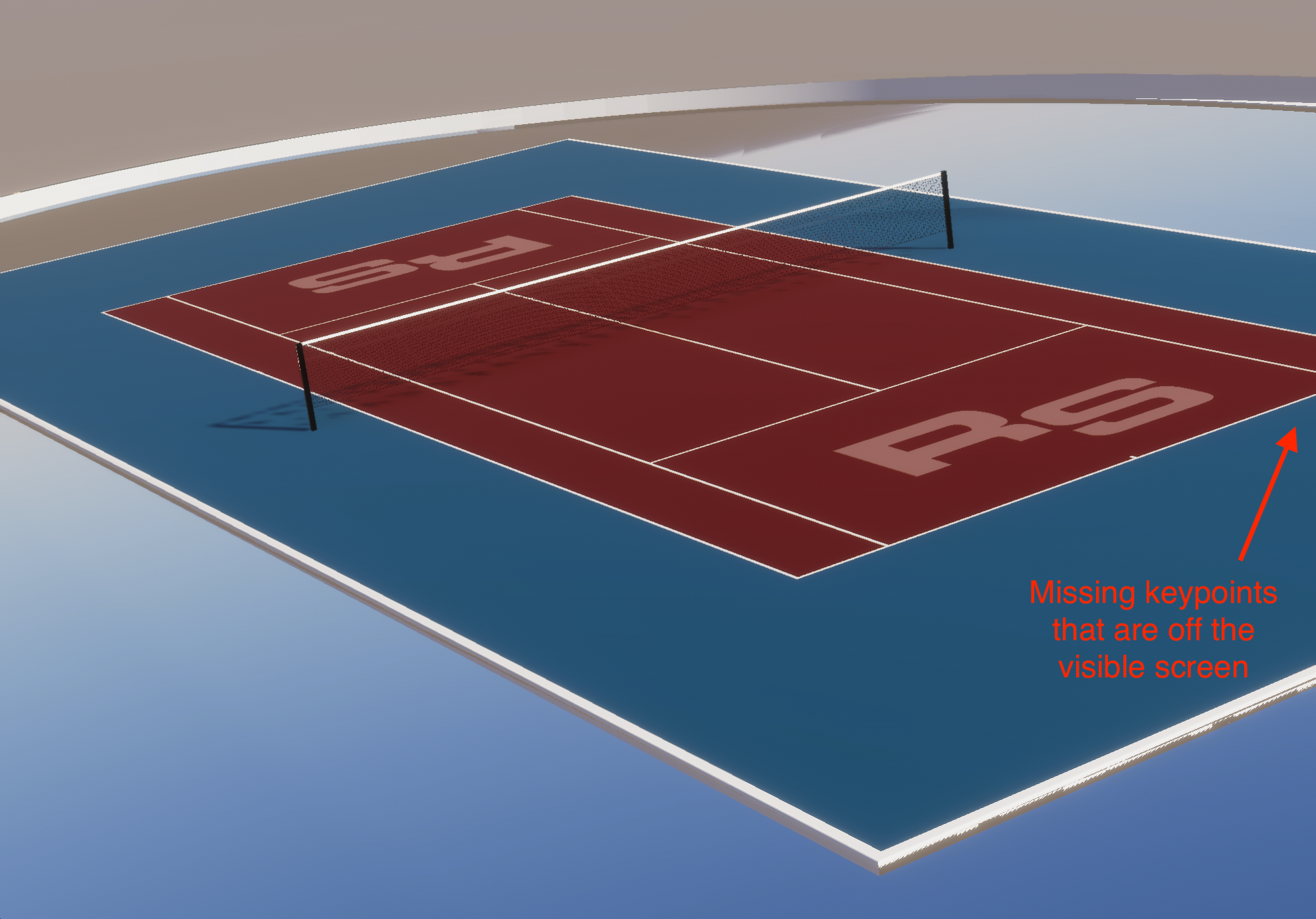 Tennis court line detector: Part 3, detecting non-visible keypoints